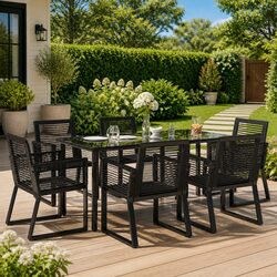 Transform Your Patio with This Stylish 7 Piece Dining Set
