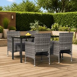 Contemporary Outdoor Dining Set with Comfortable Seating