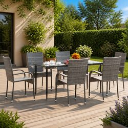 Enhance Your Outdoor Space with This 7-Piece Dining Set