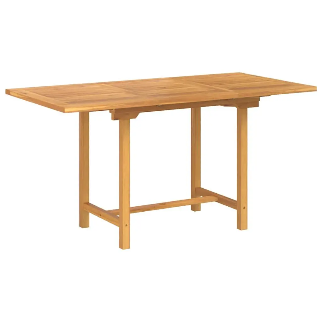 Outdoor Dining Table Chairs Set 7 Pieces Modern Brown Solid Teak Wood