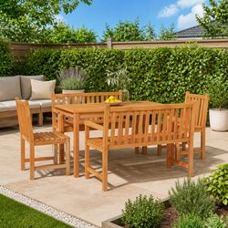 Elevate Your Outdoor Space with This Teak Dining Set