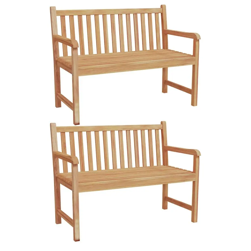 Teak Wood Outdoor Dining Set 5 Piece Sturdy Table and Chairs Brown