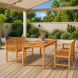 Elevate Your Garden with a 3 Piece Teak Dining Set
