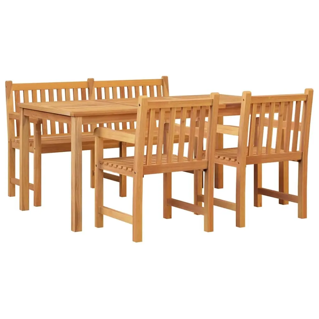 Garden Dining Set 4 Piece Outdoor Furniture Table Bench Chairs Wood