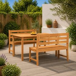 Enhance Your Garden with a 3 Piece Teak Dining Set
