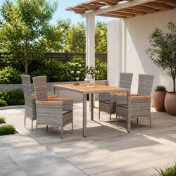 5 Piece Grey Outdoor Dining Set to Enhance Your Space