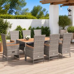 Elevate Your Outdoor Space with This 9-Piece Dining Set