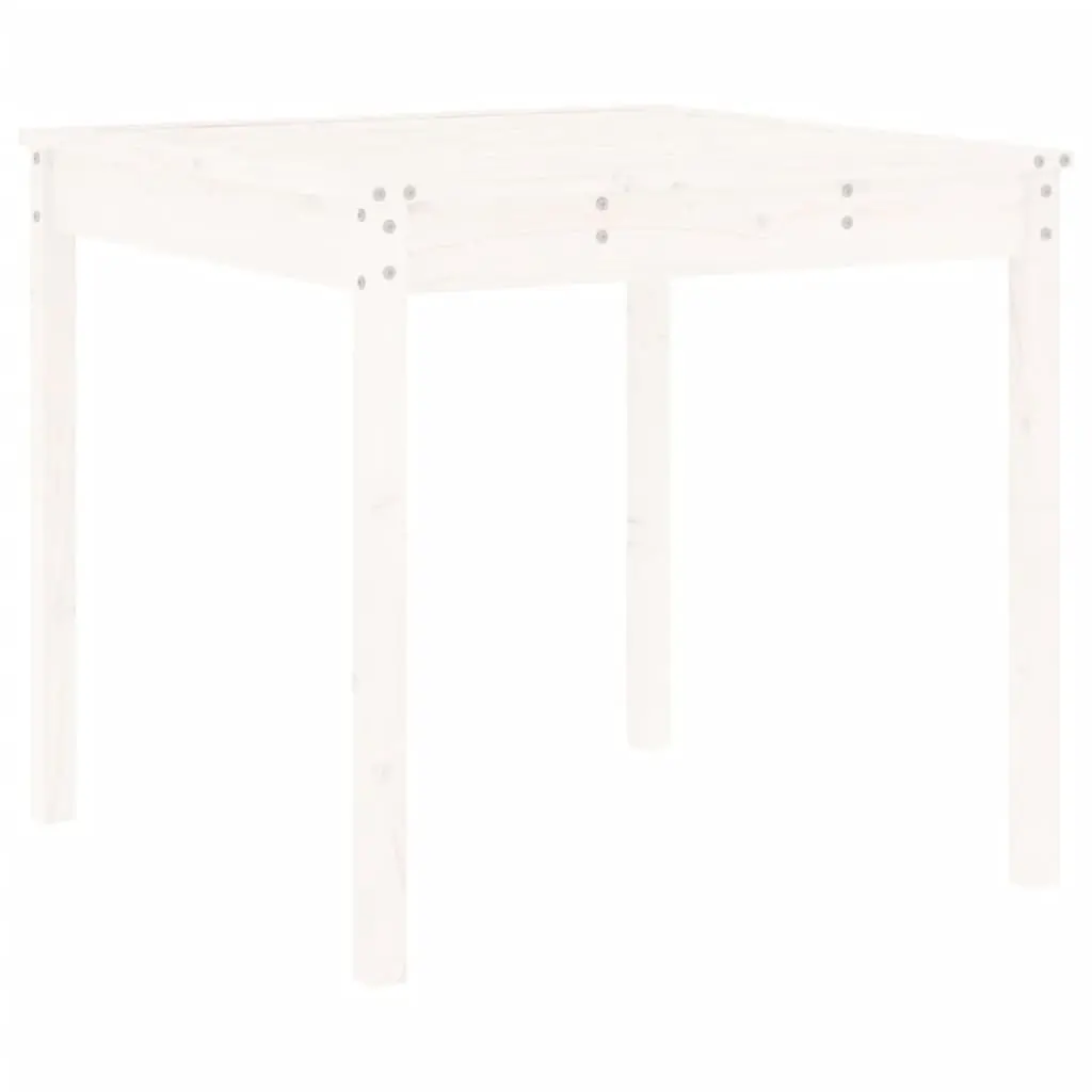 5 Piece Garden Dining Set Solid Pine Wood White Patio Outdoor Furniture Table