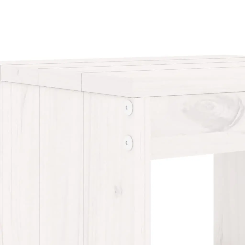 5 Piece Garden Dining Set Solid Pine Wood White Patio Outdoor Furniture Table