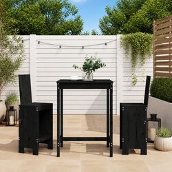 Enhance Your Outdoor Space with a Black Wood Bar Set