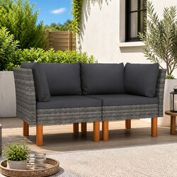 Outdoor Sectional Sofa Set 2 Pieces for Patios and Gardens