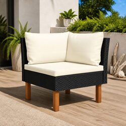 Stylish Black Outdoor Corner Sofa for Your Patio