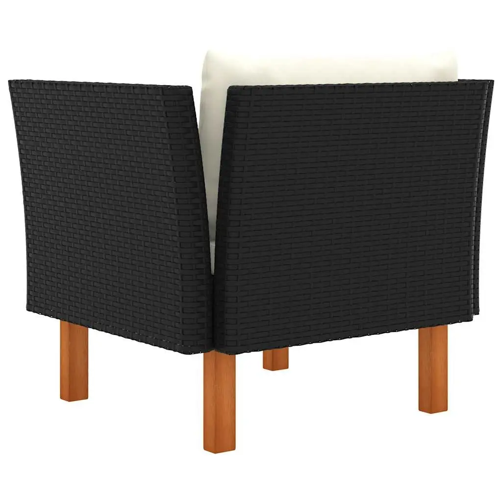 Outdoor Sectional Sofa Garden Furniture Poly Rattan Lounger with Cushions