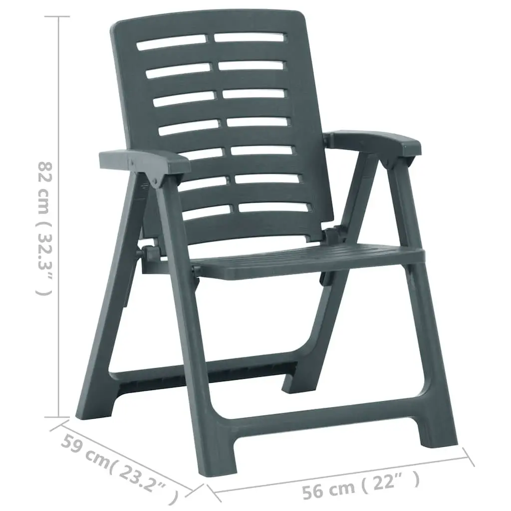 Outdoor Garden Chairs 2 Piece Set Lightweight Plastic Seating