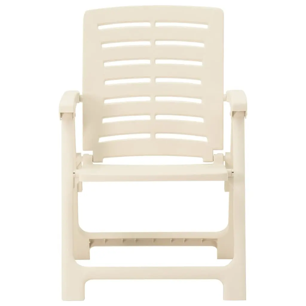Outdoor Chairs 4 Piece Set Lightweight Easy Clean White
