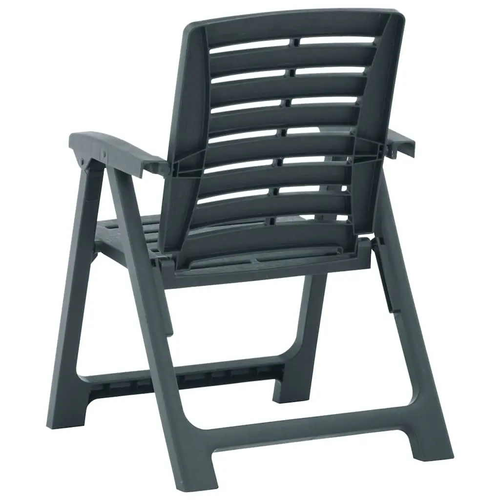 Outdoor Chairs Set of 4 Lightweight Plastic Garden Seating Green
