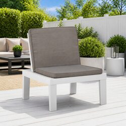 Comfortable White Garden Lounge Chair for Relaxation
