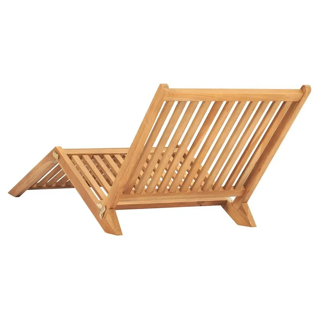 Teak Wood Folding Outdoor Sun Lounger Garden Patio Deck Chair