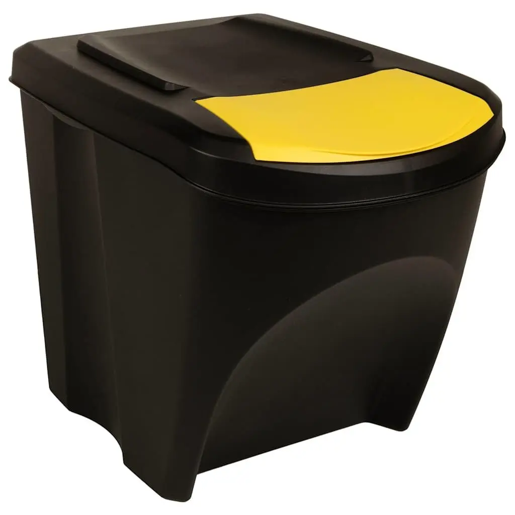 Stackable Garbage Bin Boxes 4 pcs Anthracite 100 L Waste Sorting Containers