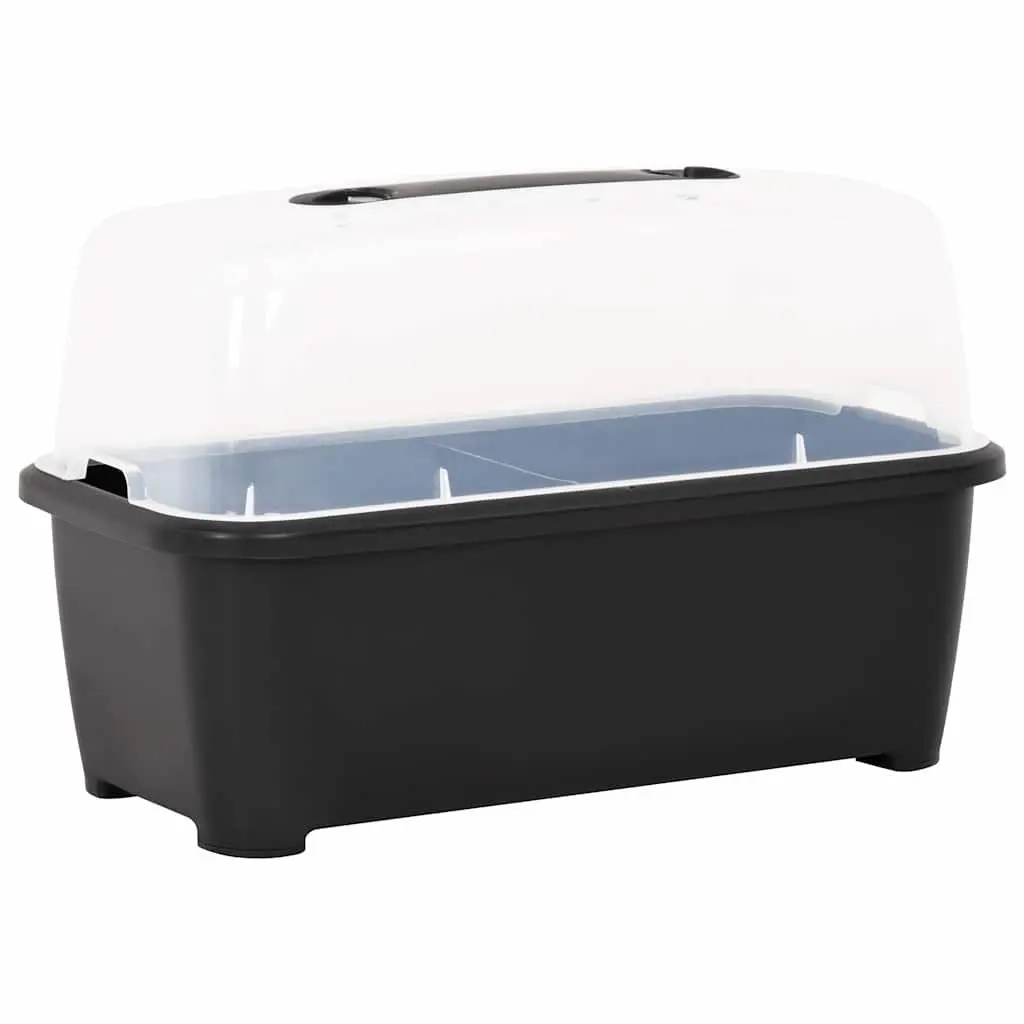 Raised Garden Bed Planter Box 77x38.7x82cm UV Frost Resistant with Transparent Lid for Indoor Outdoor Plant Growth