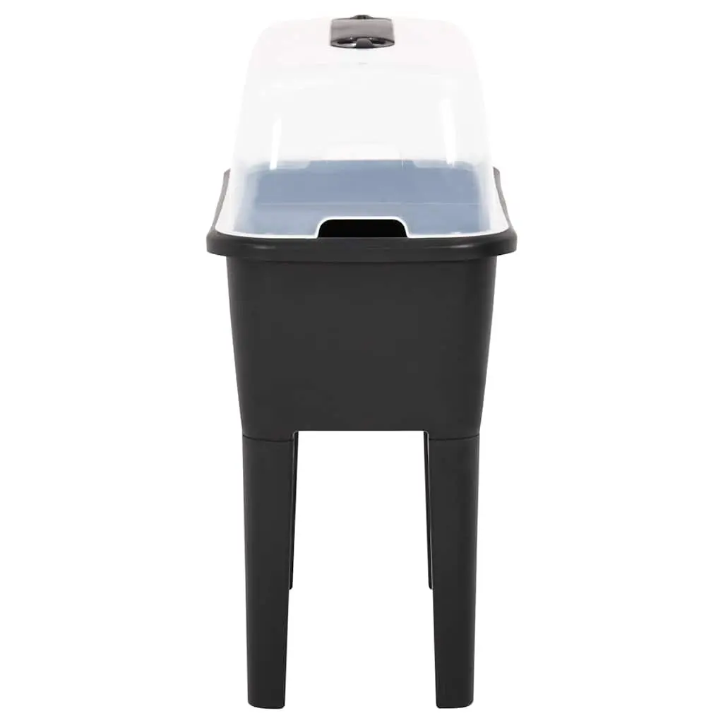 Raised Garden Bed Planter Box 77x38.7x82cm UV Frost Resistant with Transparent Lid for Indoor Outdoor Plant Growth