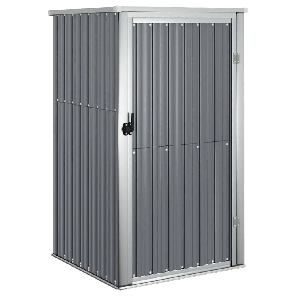 Grey Garden Tool Shed Outdoor Storage Galvanised Steel Frame 88x89x161cm