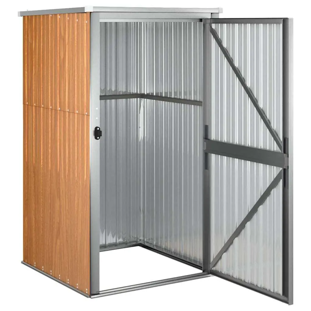 Garden Tool Shed 88x89x161cm Galvanised Steel Frame Outdoor Storage Box