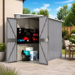Enhance Your Outdoor Space with a Grey Wall-mounted Garden Shed