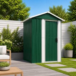 Green Garden Shed 126x97.5x177cm for a Neat Outdoor Space
