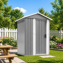 Enhance Your Space with a 126x97.5x177cm Grey Garden Shed