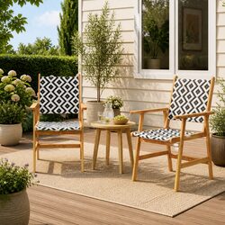 Enhance Your Patio with 2 Acacia Wood Garden Chairs