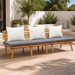 Stylish Outdoor Lounger Day Bed 200x65cm for Relaxation