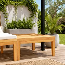 Stylish Brown Outdoor Garden Table with Solid Acacia Wood