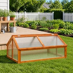 Enhance Your Garden with a Hinged Roof Wooden Greenhouse
