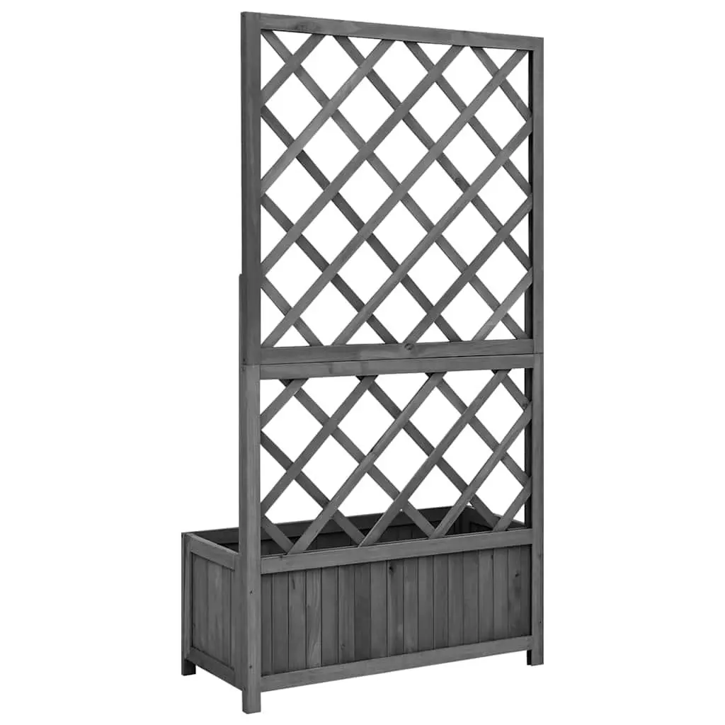 Garden Trellis Planter with Flower Box Outdoor Raised Bed Climbing Plant Support