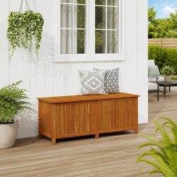 Stylish Wooden Bench Chest for Outdoor Storage 150x50x58 cm