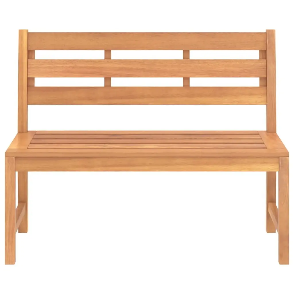 Teak Wood Garden Bench 114cm Weather-Resistant Durable Brown Patio Seating