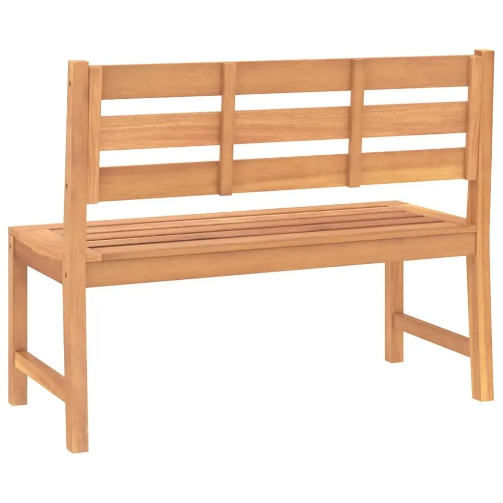 Teak Wood Garden Bench 114cm Weather-Resistant Durable Brown Patio Seating