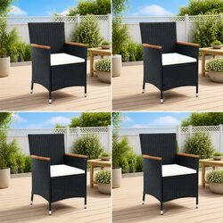 Enhance Your Outdoor Space with 4 Black Dining Chairs