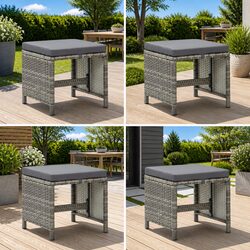 Enhance Your Space with 4 Garden Stools and Cushions