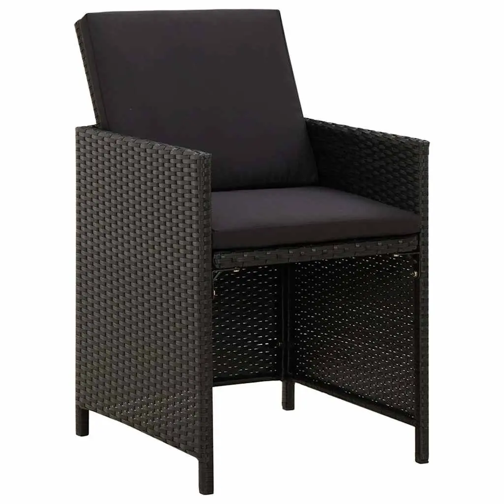 Outdoor Garden Chair and Stool Set 4 Piece Weather Resistant Steel Frame with Cushions