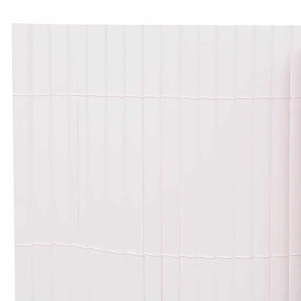Garden Fence Panel 90x400cm Double-Sided White Weather-Resistant Outdoor Decor