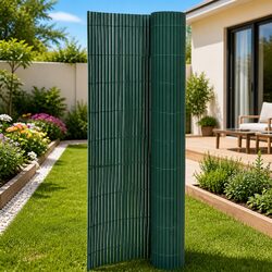 Double-Sided Garden Fence Panel 110x400cm Green Flower Bed Vegetable Patch