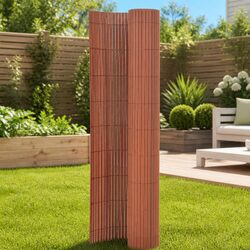 Enhance Your Garden with a Brown Double-Sided Fence Panel