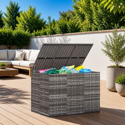 Enhance Your Outdoor Space with a Grey Storage Box 145x100x103cm