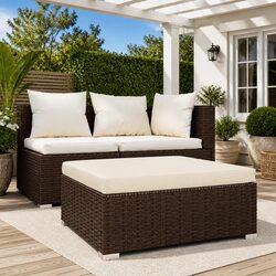 Enhance Your Outdoor Space with Brown Footrest Ottoman