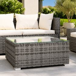 Enhance Your Space with Grey Outdoor Coffee Table 60x60x30cm