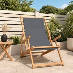 Stylish Grey Folding Beach Chair for Outdoor Comfort