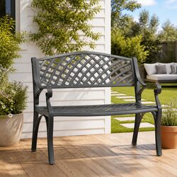 Enhance Your Outdoor Space with 102cm Black Garden Bench