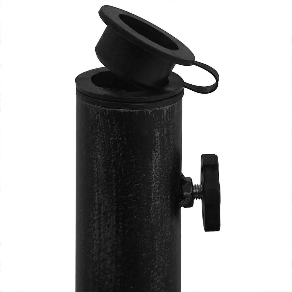 Umbrella Base Black Cast Iron Heavy Duty Stable Support for Outdoor Garden Patio